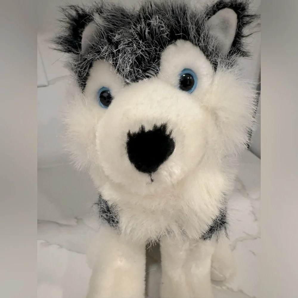 Vintage Ganz Siberian Husky blue eyes soft adorable cute plush collectible rare